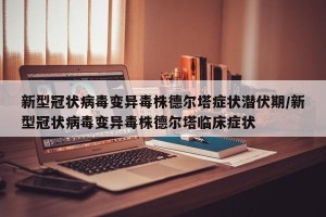 新型冠状病毒变异毒株德尔塔症状潜伏期/新型冠状病毒变异毒株德尔塔临床症状